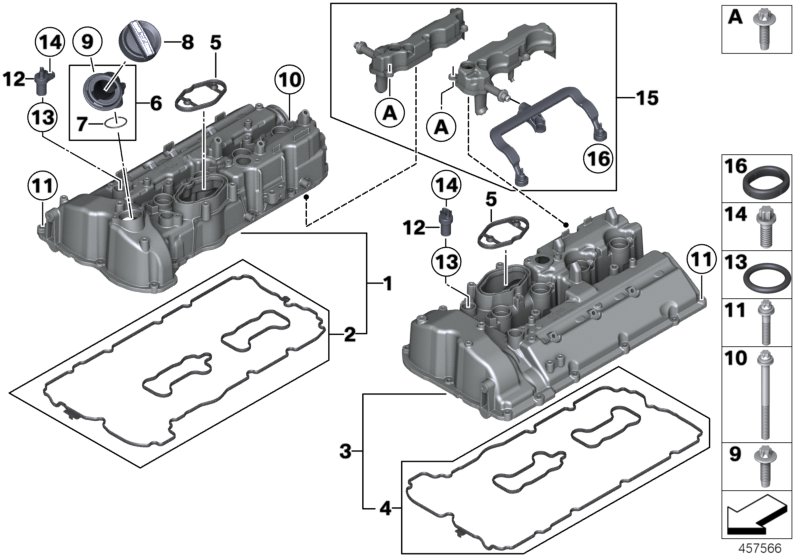 Set, Oil Separator, Cylinder Head Cover