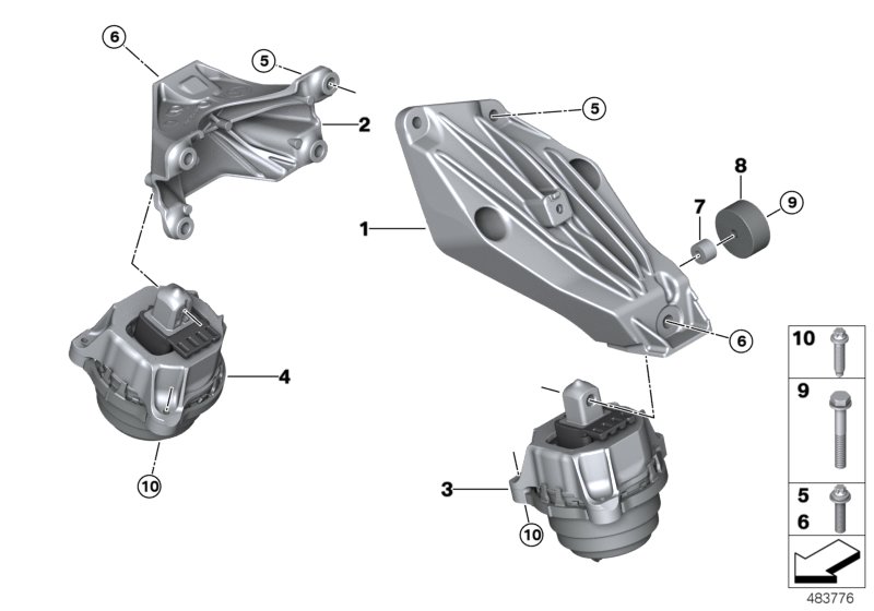 Engine Mount, Left