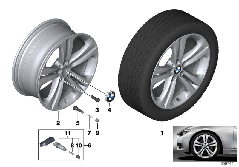 Light Alloy Disc Wheel Reflexsilber