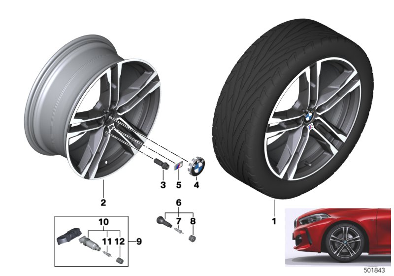 Disc Wheel, Light Alloy, Orbitgrey