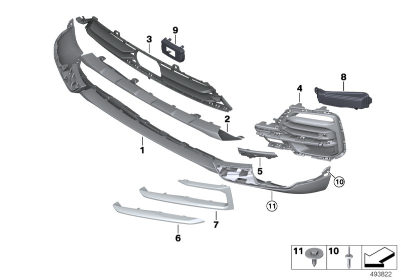 BMW Grille, Side, Open, Right