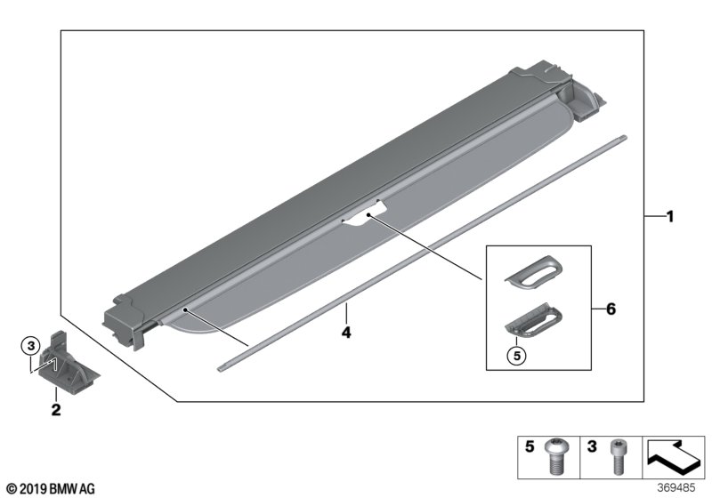 Roller Blind F Luggage Compartment