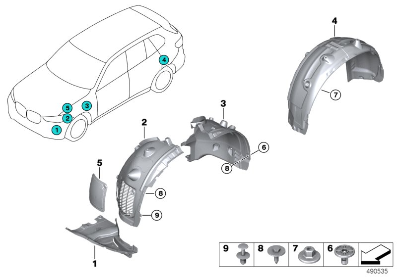 Cover, Wheel Housing, Bottom Left