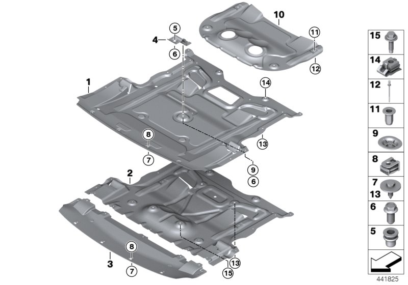M Engine Comp.shielding, Underride Prot.