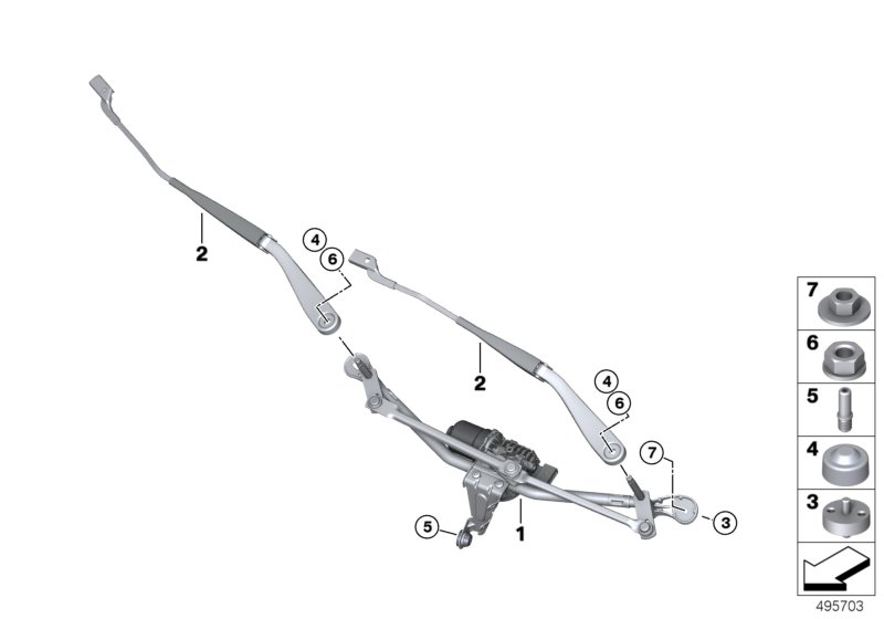 Wiper Arm, Driver's Side