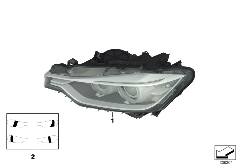 Bi-Xenon Headlight, Left